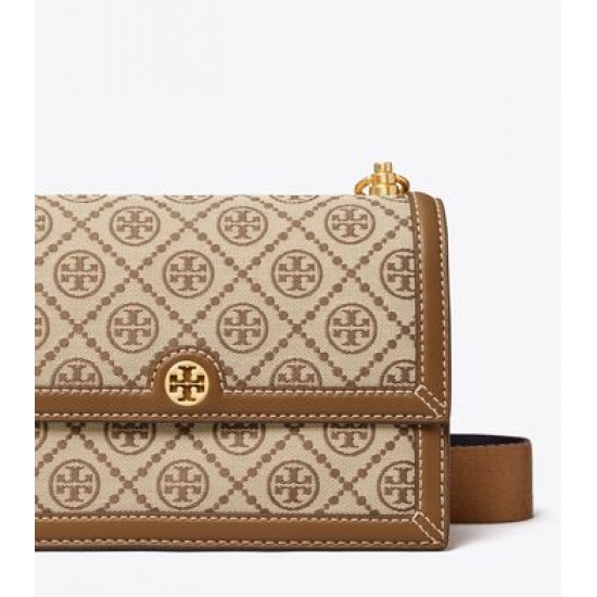 Women Tory Burch Small T Monogram Shoulder Bag Hazelnut