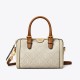 Women Tory Burch Petite T Monogram Barrel Bag Natural