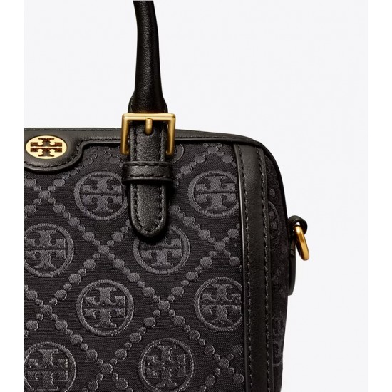 Women Tory Burch Mini T Monogram Barrel Bag Black