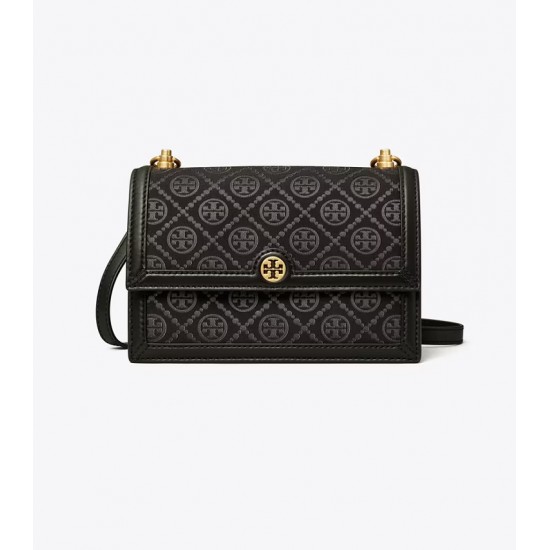 Women Tory Burch Small T Monogram Shoulder Bag Black