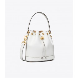 Women Tory Burch Leather Bucket Bag White