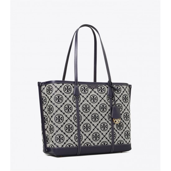 Women Tory Burch Perry Monogram Jacquard Triple Compartment Tote Bag