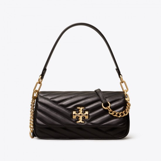 Women Tory Burch Small Kira Chevron Flap Shoulder Bag Black