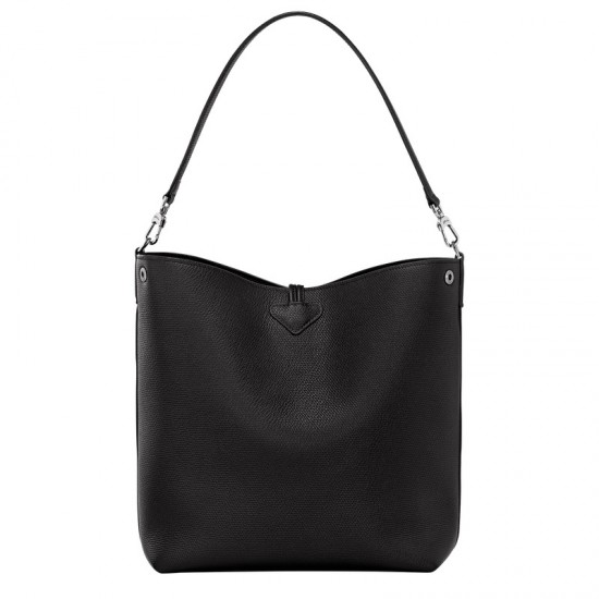 Women Longchamp Le Roseau M Shoulder Bag Black