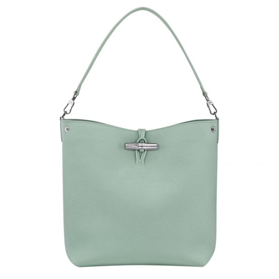 Women Longchamp Le Roseau M Shoulder Bag Celadon