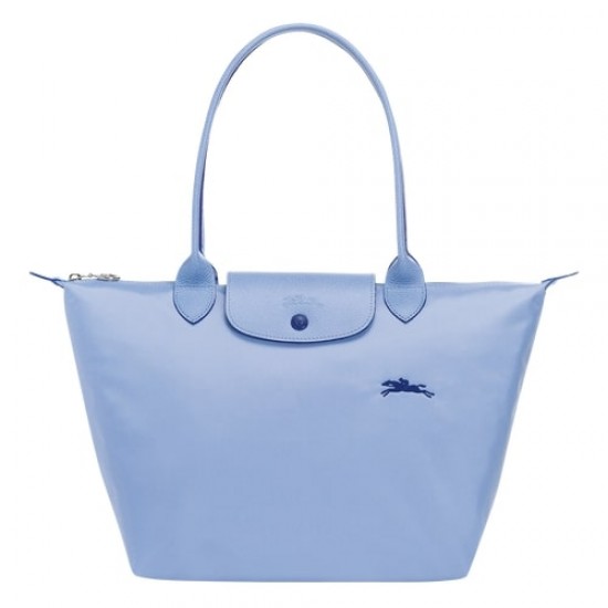 Women Longchamp Le Pliage Club Shoulder Bag Blue 70th Anniversary Edition